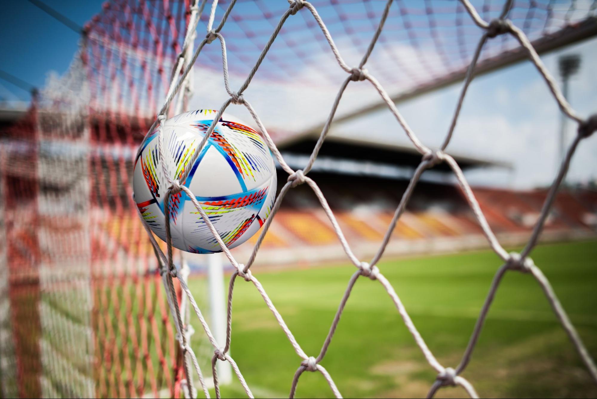 Soccer ball scoring a goal representing the 2026 FIFA World Cup in Atlanta ©interactiond3sign